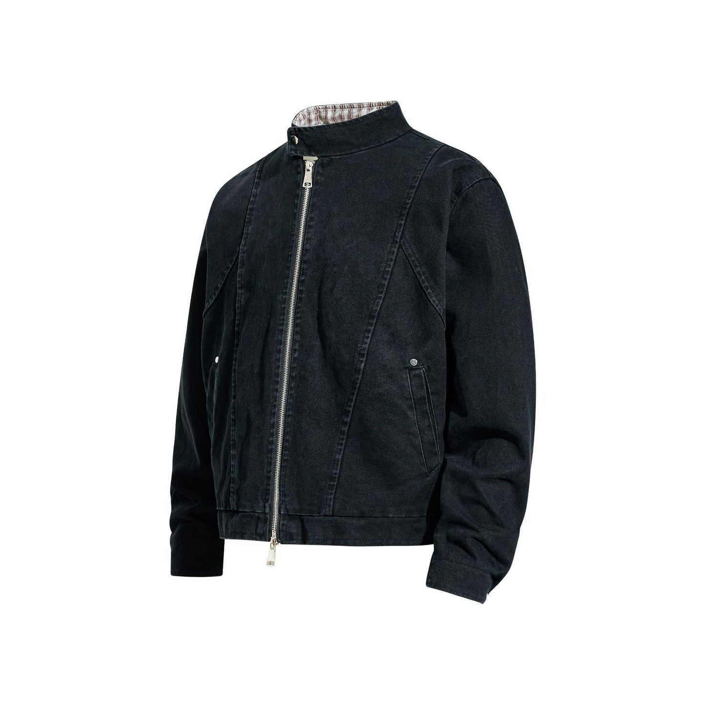 Retro Autumn/Winter Unisex Street Style Deconstructed Canvas Workwear Jacket Design Men's Loose Jacket