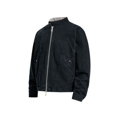 Retro Autumn/Winter Unisex Street Style Deconstructed Canvas Workwear Jacket Design Men's Loose Jacket