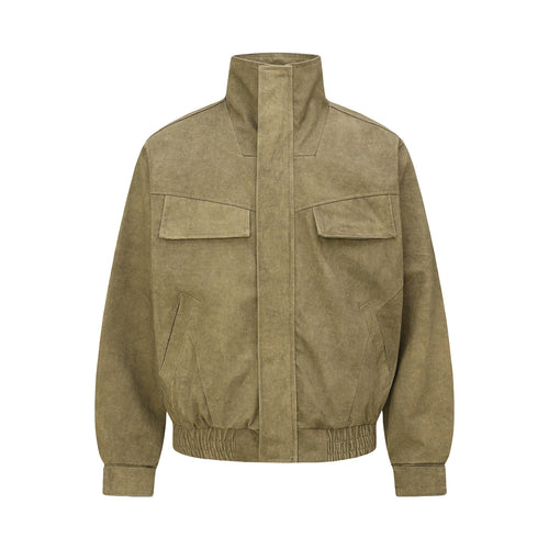 Vintage Unisex Streetwear Distressed Washed Canvas Deconstructed Design Men's Loose Jacket Coat