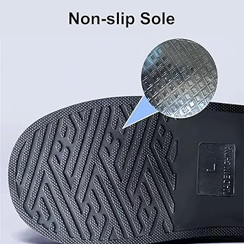 Waterproof Shoe Covers, Reusable & Foldable Rain Boot Shoe Cover with Zipper, Non-Slip, Reflector, Men Women Rain Gear, Black