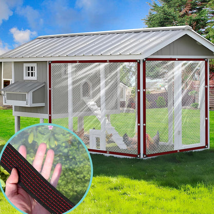Transparent waterproof tarpaulin for flower planting, insulating plastic sheeting, balcony transparent tarpaulin film, outdoor waterproof fabric.