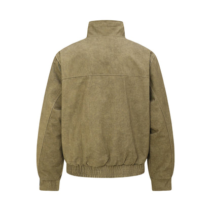 Vintage Unisex Streetwear Distressed Washed Canvas Deconstructed Design Men's Loose Jacket Coat