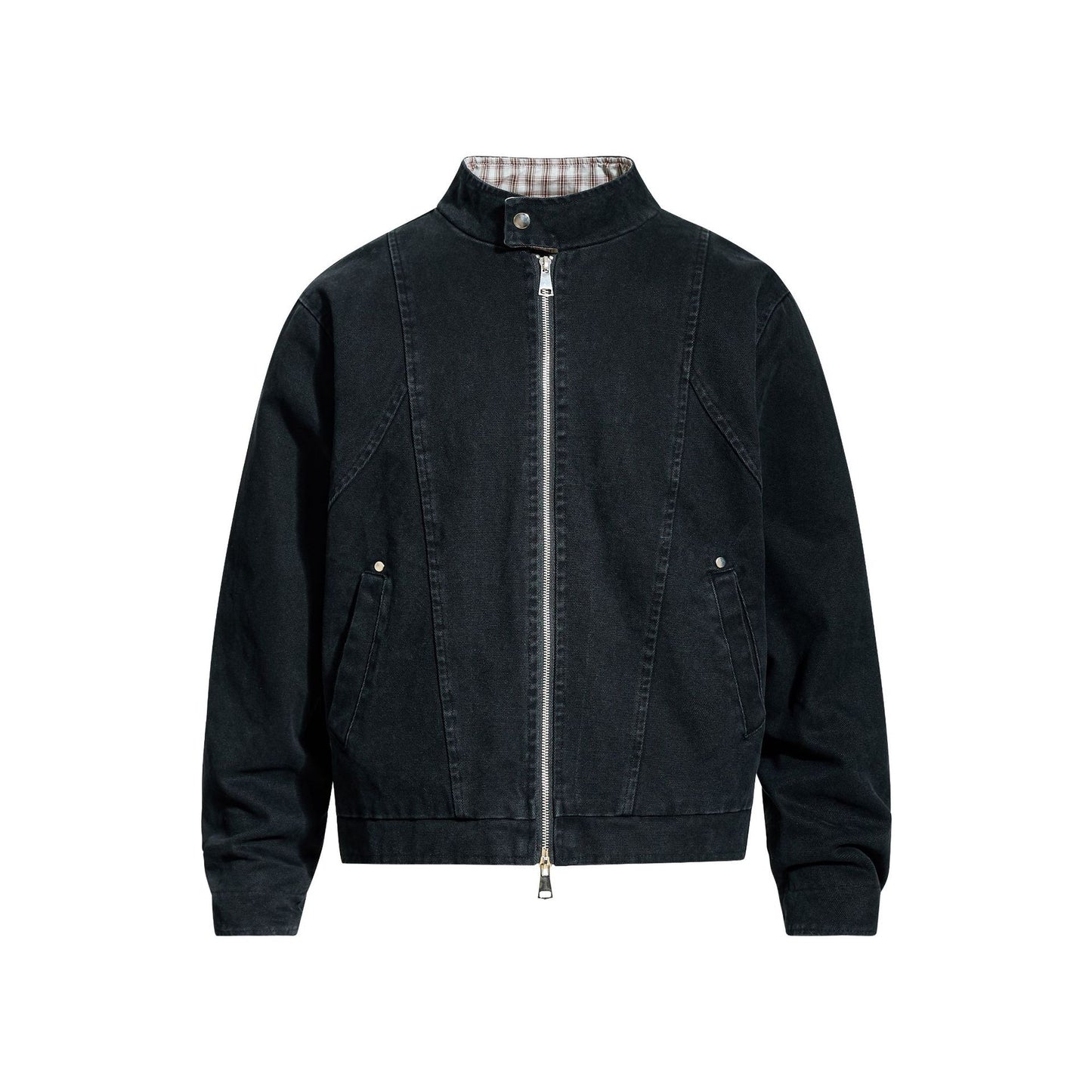 Retro Autumn/Winter Unisex Street Style Deconstructed Canvas Workwear Jacket Design Men's Loose Jacket