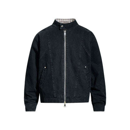 Retro Autumn/Winter Unisex Street Style Deconstructed Canvas Workwear Jacket Design Men's Loose Jacket