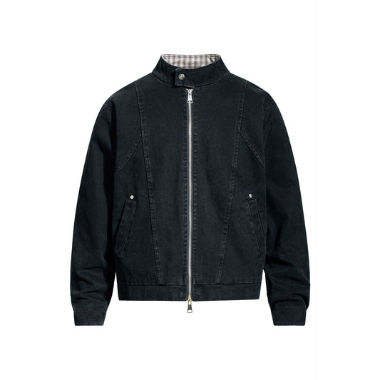 Retro Autumn/Winter Unisex Street Style Deconstructed Canvas Workwear Jacket Design Men's Loose Jacket