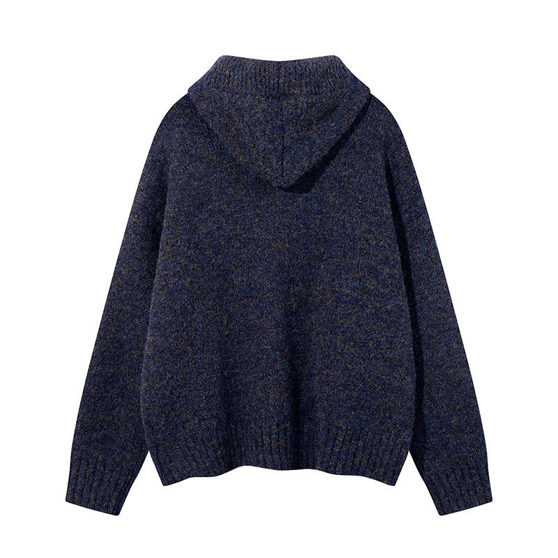 Hooded Sweater for Couples, Cozy High-End Knitwear, Oversized Pullover Sweater