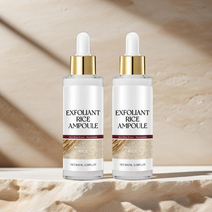 Rice/ Black Rice Extract Facial Exfoliating Serums, Gentle Exfoliating Facial Serum, Lightweight Moisturizing Facial Essence for Women & Men